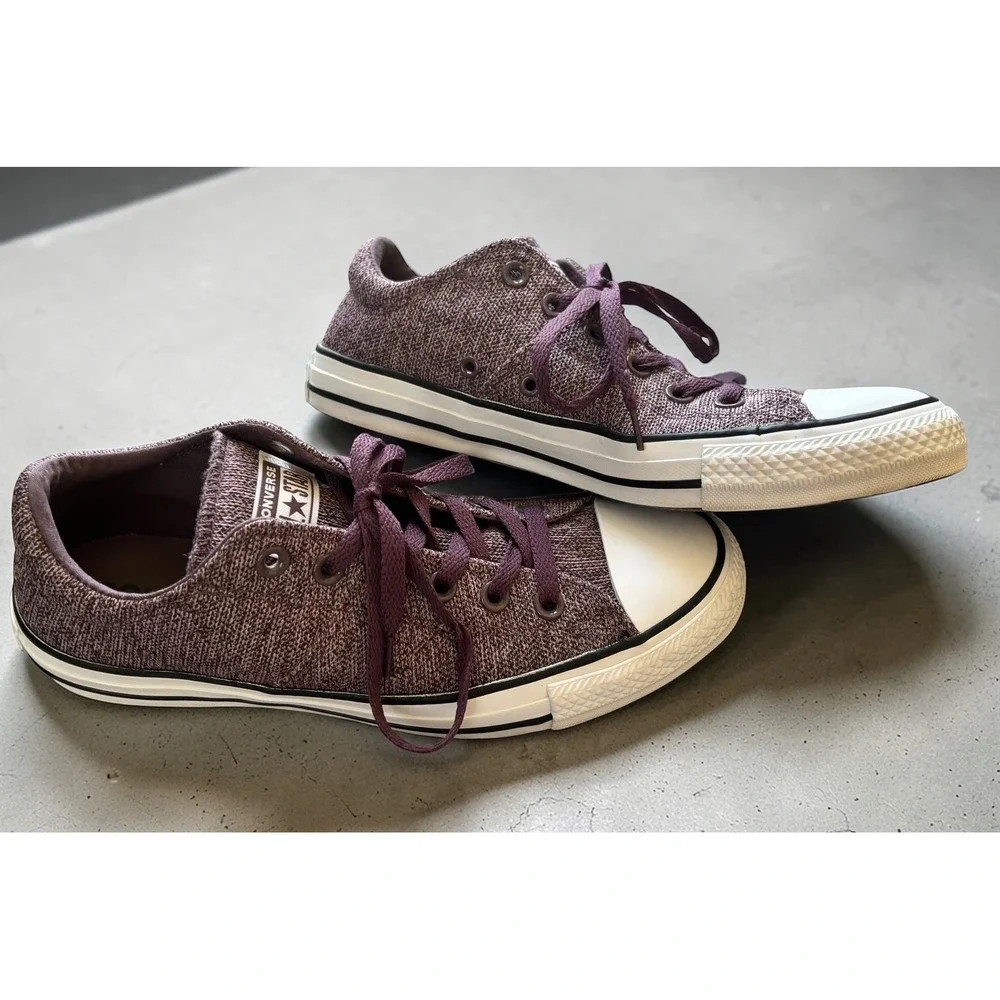 Converse 561764F Chuck Taylor All Star‎ Low Purple Knit Sneakers Womens 9 - Picture 3 of 9